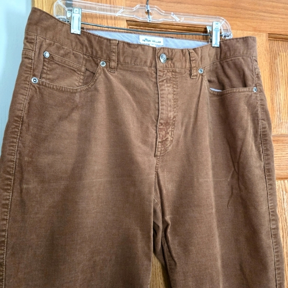 Peter Millar Brown Corduroy Five-Pocket Pant sz 36 - Picture 5 of 11